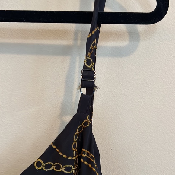 Torrid Black cami with chain design - adjustable straps- lined - Picture 6 of 12